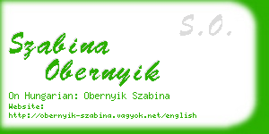 szabina obernyik business card